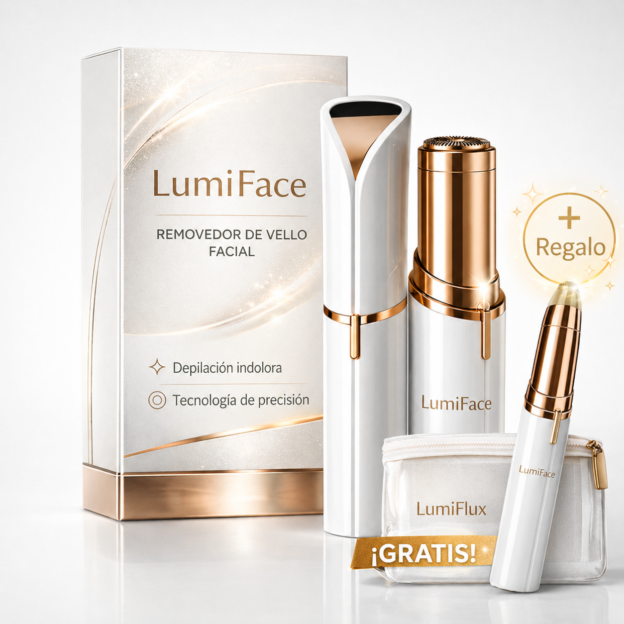 Depiladora Facial | LumiFace - Elimina el vello facial de forma rápida e indolora